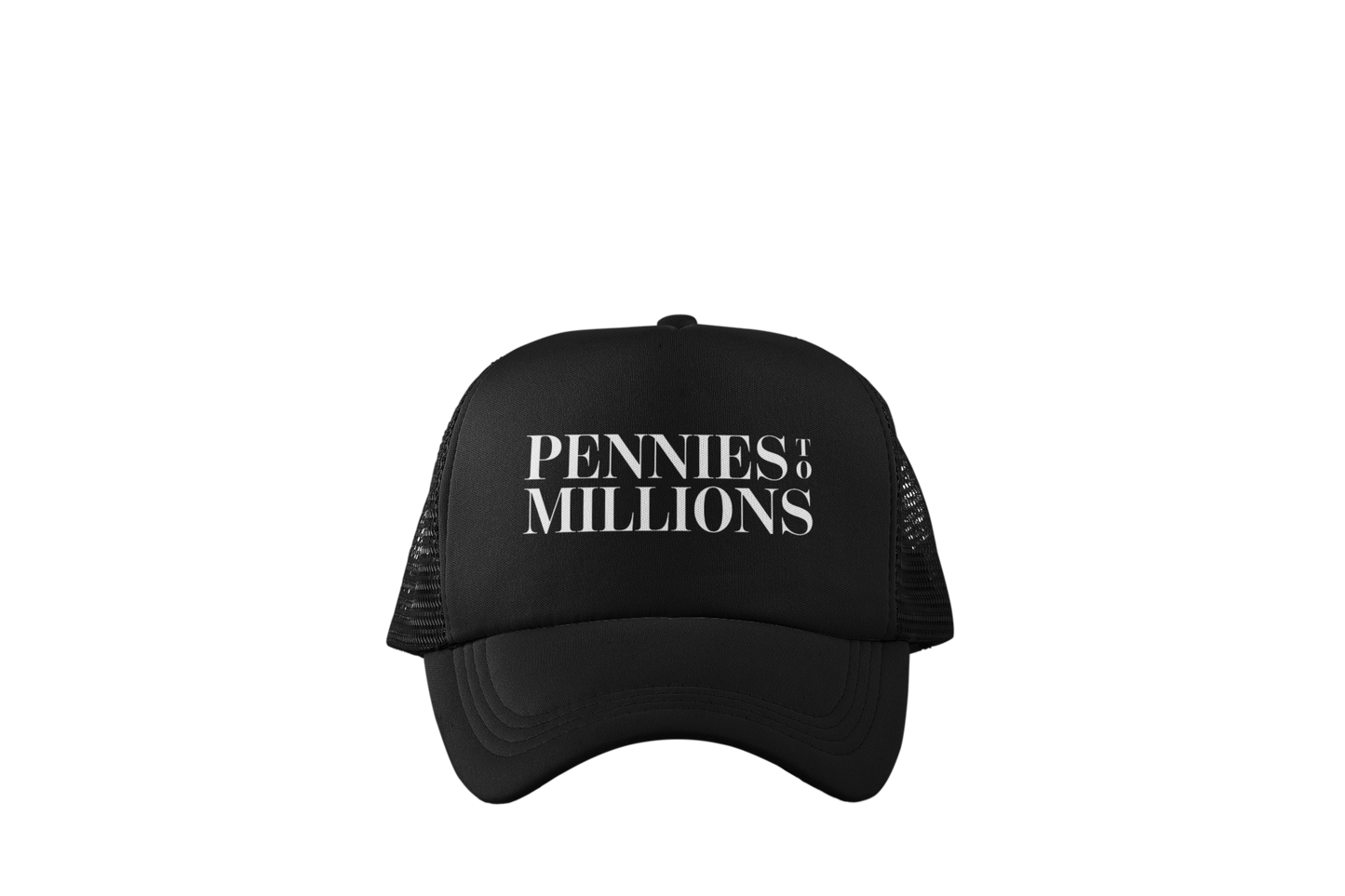 Pennies To Millions - Trucker Hat Black